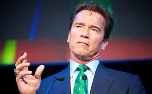 Arnold Schwarzenegger under Zerokonferansen i november 2011. Foto: Eirik Helland Urke/Zero Emission Resource Organisation/flickr (CC BY 2.0)